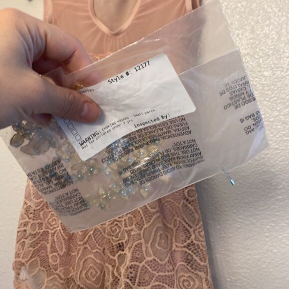 Weissman Dance costume romper pink shorts lace Let It All Go 12177 child MC - Picture 6 of 9